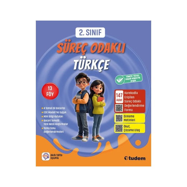 2. Sınıf Türkçe Süreç Odaklı | Tudem Yayınları - Ders Kitapları (İnce Kapak)