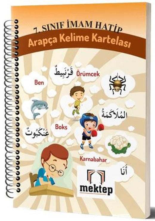 7. Sınıf İmam Hatip Arapça Kelime Kartelası | Mektep Yayınları (Ciltsiz)