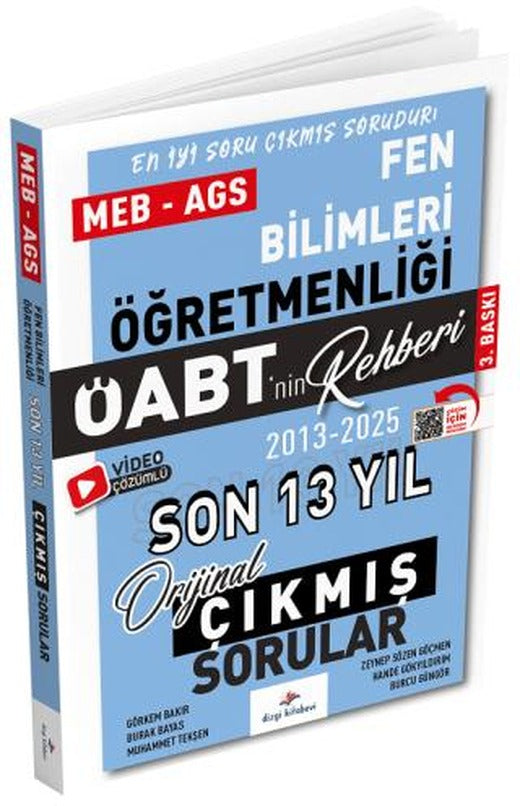 2026 ÖABT MEB-AGS nin Rehberi Fen Bilimleri Öğretmenliği Çıkmış Sorular Son 13 Yıl Çözümlü | Dizgi Kitap (Ciltsiz)