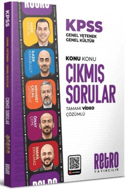 KPSS Genel Yetenek Genel Kültür Konu Konu Çıkmış Sorular Tamamı Video Çözümlü | Retro Yayıncılık (Ciltsiz)
