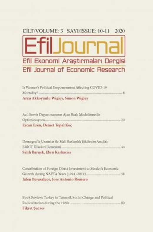 Efil Ekonomi Araştırmaları Dergisi Cilt: 3 Sayı: 10 -11 2020 | Efil Journal Dergisi (Ciltsiz)