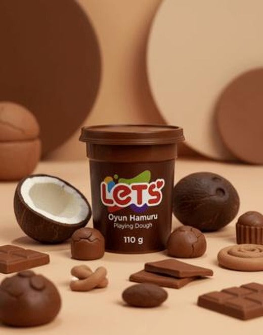 Let's Oyun Hamuru Kahverengi 110g | Lets