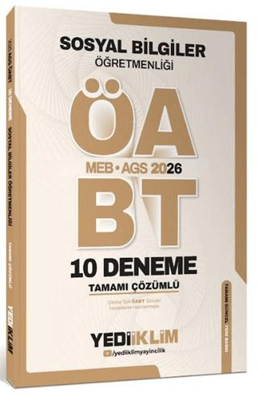 AGS ÖABT Sosyal Bilgiler Öğretmenliği Tamamı Çözümlü 10 Deneme Sınavı