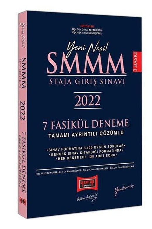 2022 SMMM Staja Giriş Sınavı Tamamı Ayrıntılı Çözümlü 7 Fasikül Deneme | Yargı Yayınları (İnce Kapak)