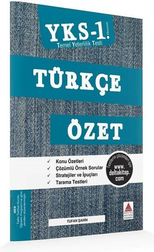 YKS 1.Oturum Türkçe Özet TYT | Delta Kültür-Eğitim (İnce Kapak)