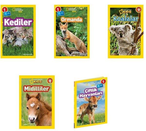National Geographic Kids Okuma Kitapları Seviye 1 Tatlı Hayvanlar Seti - 5 Kitap Takım | Beta Kids (İnce Kapak)  - Resim 1