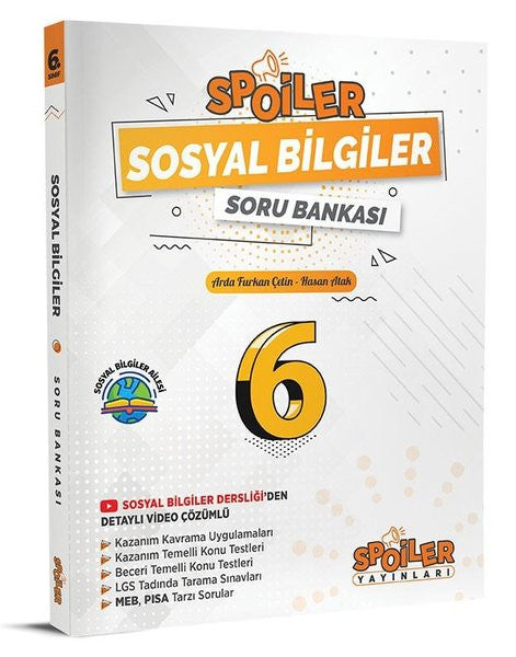 6.Sınıf Sosyal Bilgiler Spoiler Soru Bankası - Komisyon kitap kapağı
