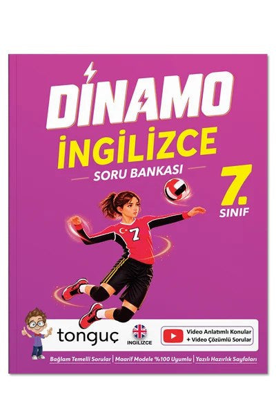 7. Sınıf Dinamo İngilizce Soru Bankası Tonguç Yayınları kitap kapağı