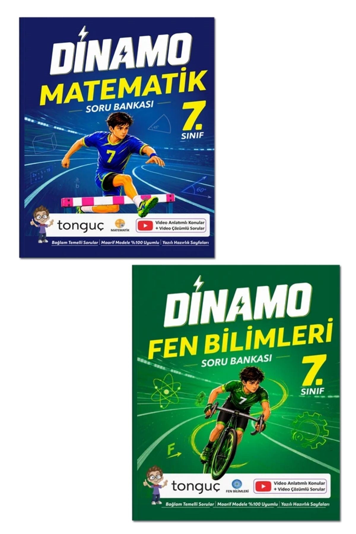 7. Sınıf Dinamo Matematik ve Fen Bilimleri Soru Bankası Tonguç yayınları kitap kapağı