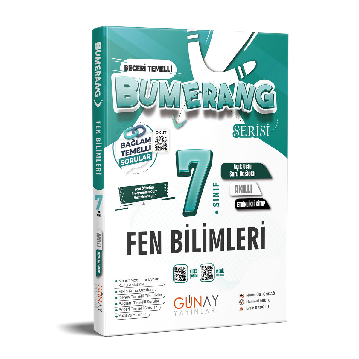 7. Sınıf Fen Bilimleri Etkinlikli Bumerang Serisi Günay Yayınları kitap kapağı