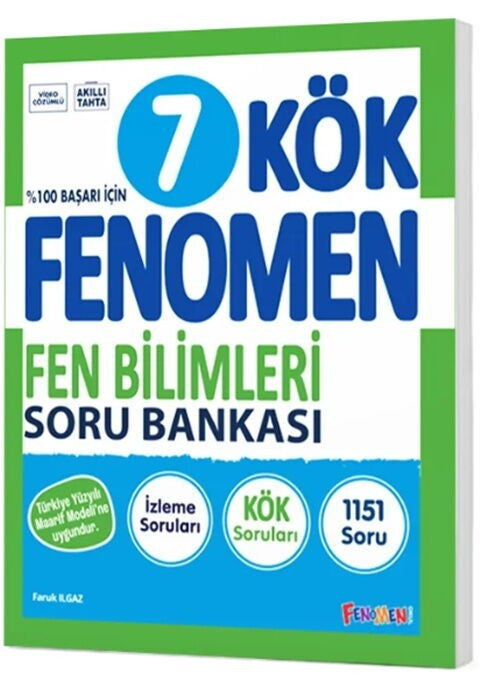 7. Sınıf Fen Bilimleri Kök Soru Bankası Fenomen Okul Yayınları kitap kapağı