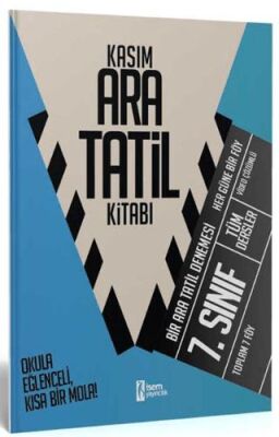2025 İsem 7. Sınıf Kasım Ara Tatil Kitabı - Kolektif kitap kapağı