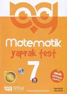 7. Sınıf Matematik 40 Yaprak Test - Barış Tazecan kitap kapağı