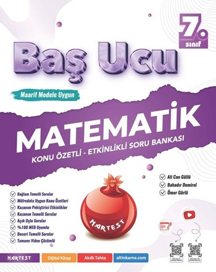 7. Sınıf Matematik Baş Ucu Kitabı Maarif Modeli Nartest Yayınları kitap kapağı