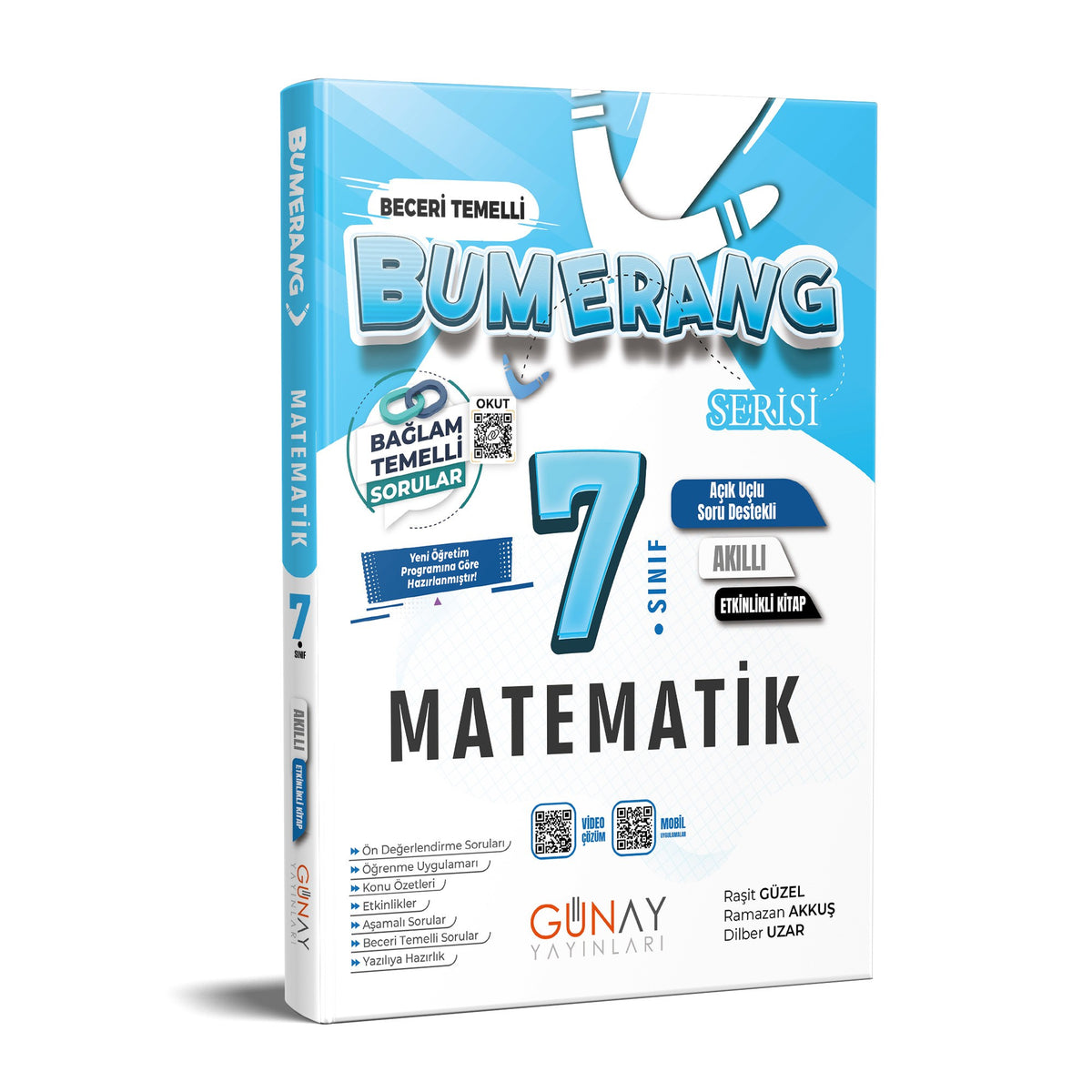 7. Sınıf Matematik Etkinlikli Bumerang Serisi Günay Yayınları kitap kapağı