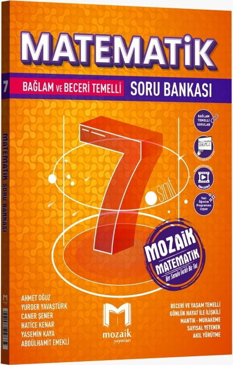 7. Sınıf Matematik Soru Bankası Mozaik Yayınları kitap kapağı