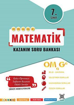 Omage Yayınları 7. Sınıf Omage Kazanım Matematik Soru Bankası - Ali Can Güllü kitap kapağı