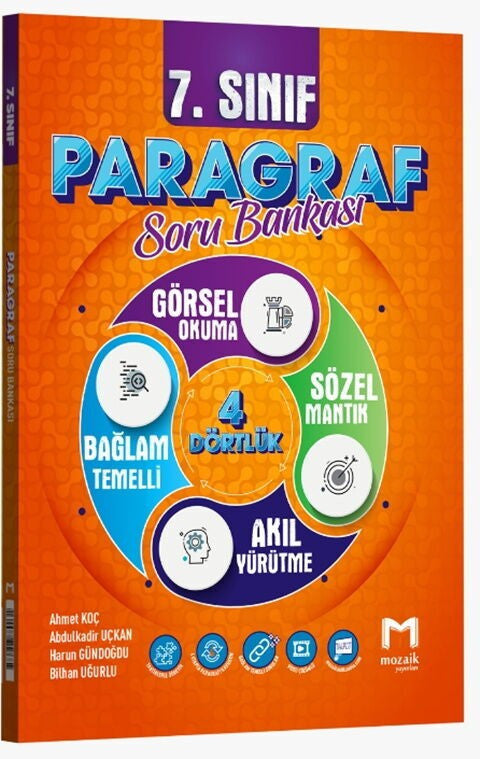 7. Sınıf Paragraf Soru Bankası Mozaik Yayınları kitap kapağı