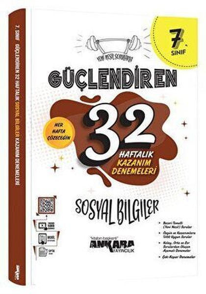 7. Sınıf Sosyal Bilgiler Güçlendiren 32 Haftalık Kazanım Denemeleri - Kolektif kitap kapağı