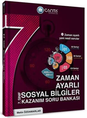 7. Sınıf Sosyal Bilgiler Zaman Ayarlı Kazanım Soru Bankası - Metin Özdamarlar kitap kapağı