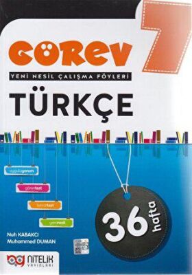 7. Sınıf Türkçe Görev Yeni Nesil Çalışma Föyleri - Muhammed Duman kitap kapağı