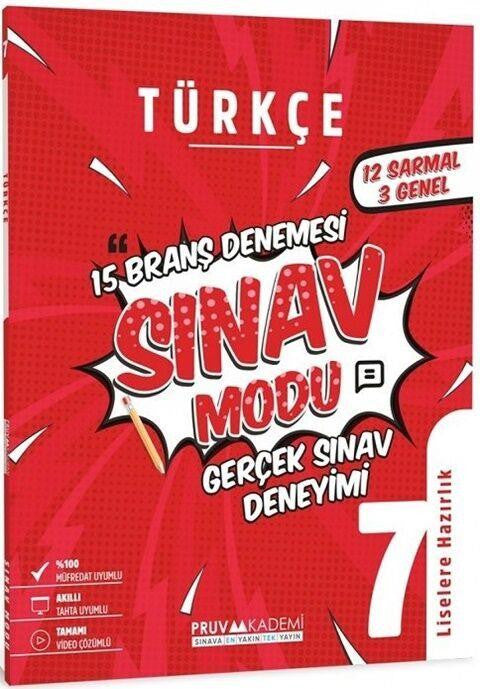 7. Sınıf Türkçe Sınav Modu 15 Deneme Pruva Akademi - Kollektif kitap kapağı