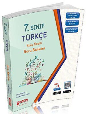 Zafer Yayınevi 7. Sınıf Türkçe Soru Bankası - Kolektif kitap kapağı