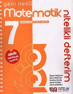 7. Sınıf Yeni Nesil Matematik Nitelikli Defterim - Özgür Tazecan kitap kapağı