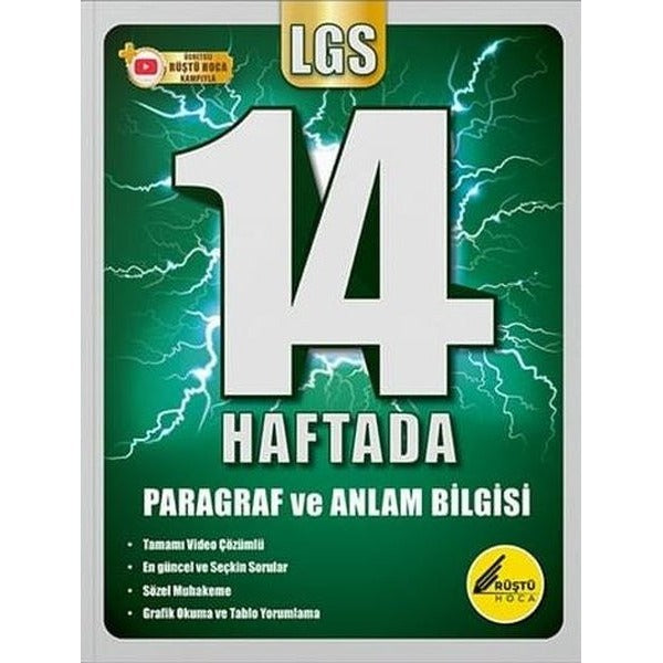 14 Haftada LGS Paragraf ve Anlam Bilgisi | Rüştü Hoca (İnce Kapak)