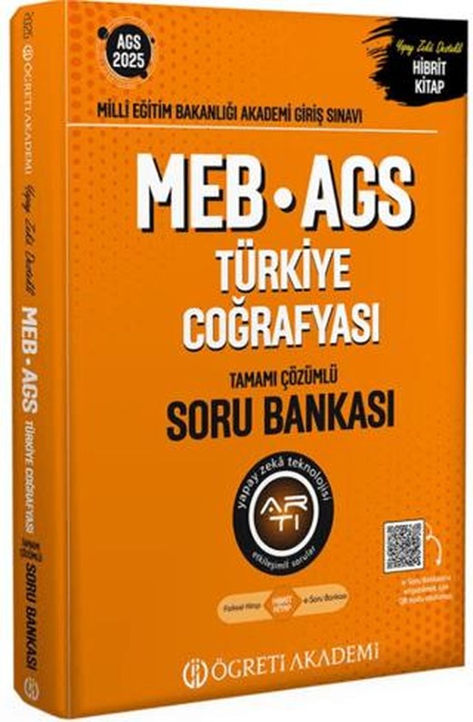 2025 MEB-AGS Türkiye Coğrafyası Tamamı Çözümlü Soru Bankası | Öğreti Akademi (Ciltsiz)