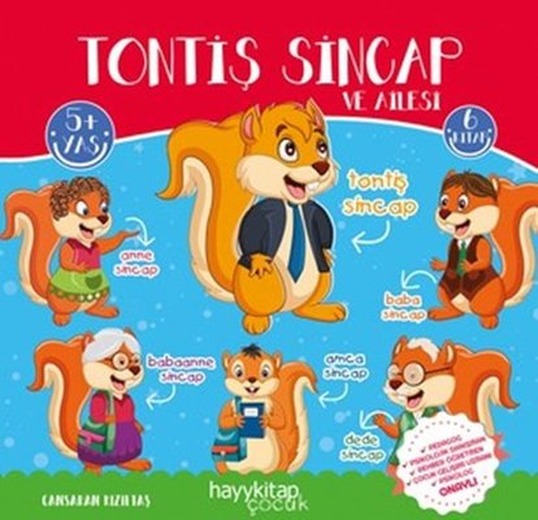 Tontiş Sincap ve Ailesi Öykü Seti-6 Kitap Takım | Hayy Kitap