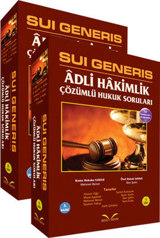 Sui Generis - Adli Hakimlik Hukuk Soruları (2 Cilt Takım) | İkinci Sayfa (İnce Kapak)