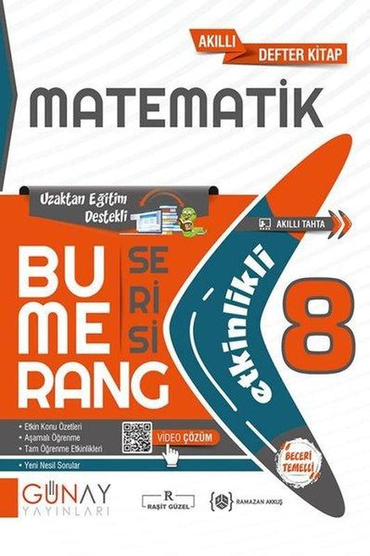 8. Sınıf Bumerang Etkinlikli Matematik | Günay Yayıncılık (İnce Kapak)