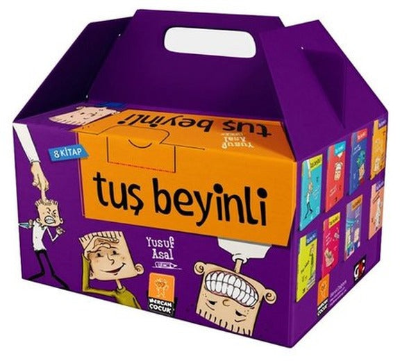 Tuş Beyinli Serisi Seti - 8 Kitap Takım - Kutulu | Mercan Çocuk (Ciltli)