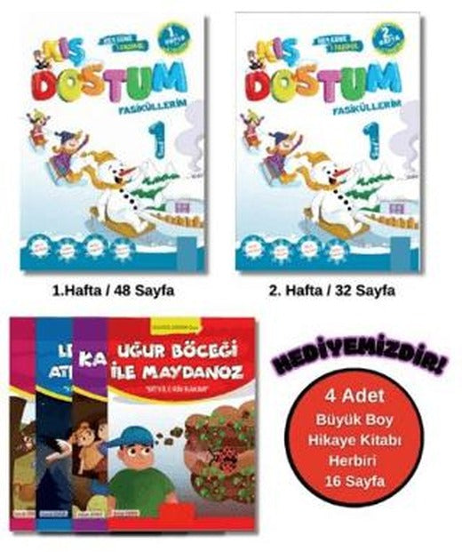 1. Sınıf Kış Dostum (4 Hikayeli) Tatil Fasiküllerim | Artı Eğitim Yayınları (Ciltsiz)
