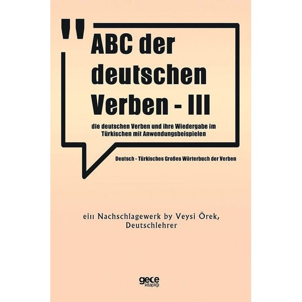 ABC Der Deutschen Verben - 3 | Gece Kitaplığı (İnce Kapak)
