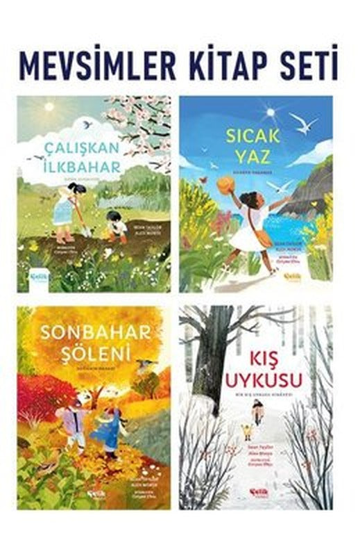 Çocuklar İçin Mevsimler Kitap Seti - 4 Kitap Takım | Çelik Yayınevi (İnce Kapak)