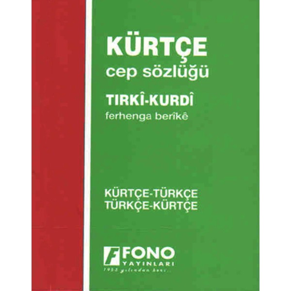 Kürtçe - Türkçe Türkçe - Kürtçe Cep Sözlüğü | Fono Yayınları (İnce Kapak)