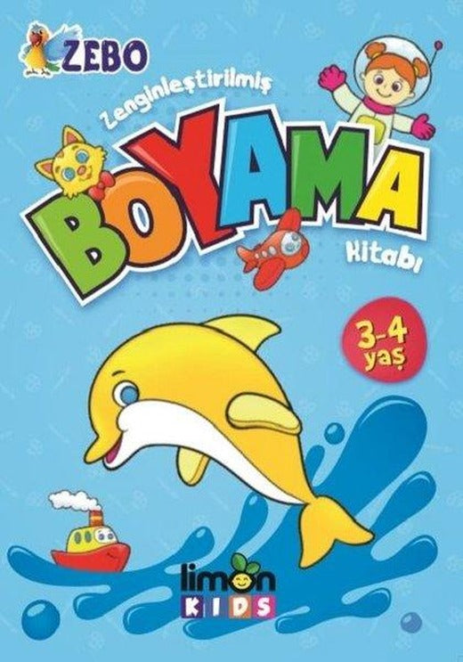 Zenginleştirilmiş Boyama Kitabı 3-4 Yaş | Limonkids (İnce Kapak)