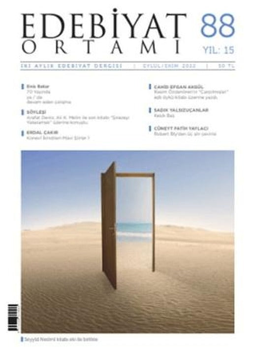 Edebiyat Ortamı İki Aylık Edebiyat Dergisi Sayı: 88 Eylül - Ekim 2022 | Edebiyat Ortamı Yayınları (Ciltsiz)