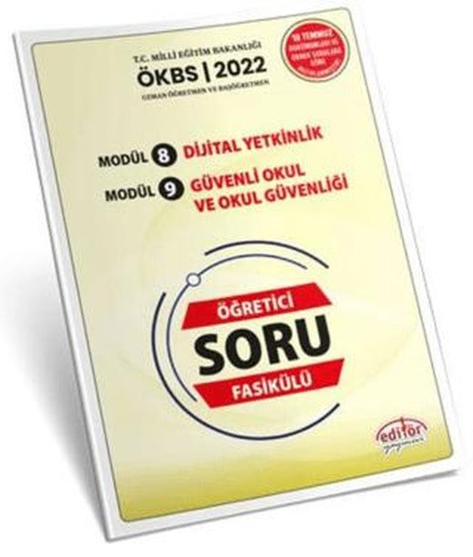 Uzman ve Başöğretmen Modül 8 Dijital Yetkinlik - Modül 9 Güvenli Okul ve Okul Güvenliği Öğretici Soru Fasikülü | Editör Yayınevi (Ciltsiz)