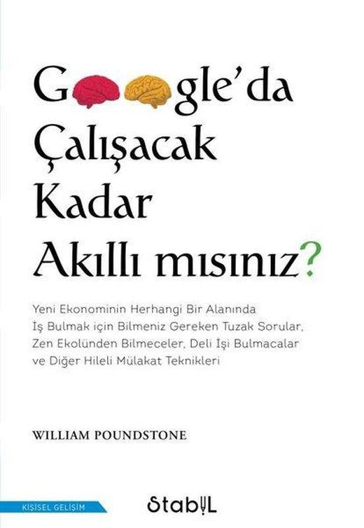 Google'da Çalışacak Kadar Akıllı mısınız? | Stabil Kitap (İnce Kapak)