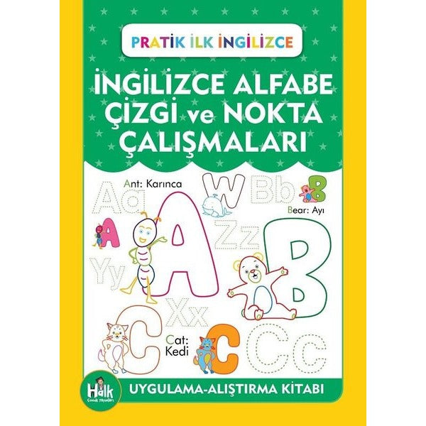 İngilizce Alfabe Çizgi ve Nokta Çalışmaları - Pratik İngilizce | Halk Kitabevi