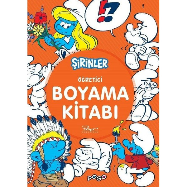 Şirinler-Öğretici Boyama Kitabı | Pogo (İnce Kapak)
