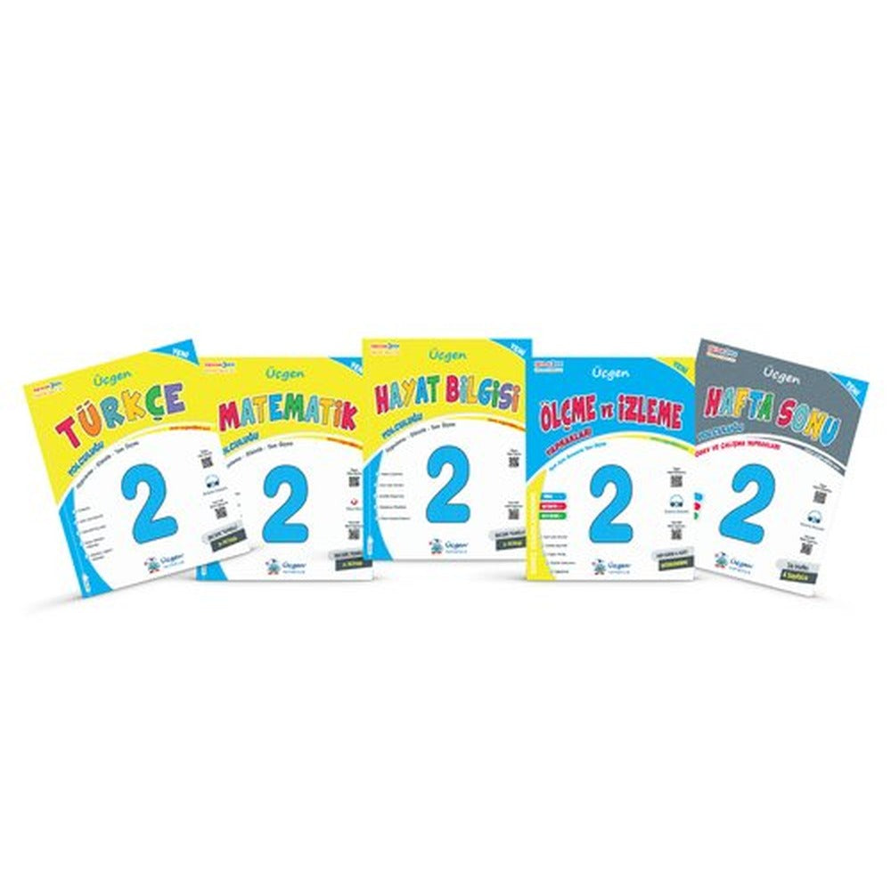 2. Sınıf Beceri Temelli İlkokul Seti ( Türkçe Matematik Hayat Ölçme ve İzleme Hafta Sonu ) | Üçgen Yayınları (İnce Kapak)