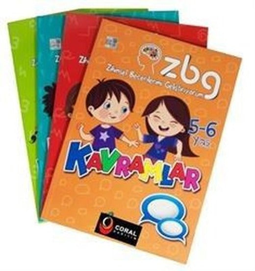 Limon Kids ZBG - Zihinsel Becerilerimi Geliştiriyorum Seti 5 - 6 Yaş - 4 Kitap Takım | Coral Dağıtım