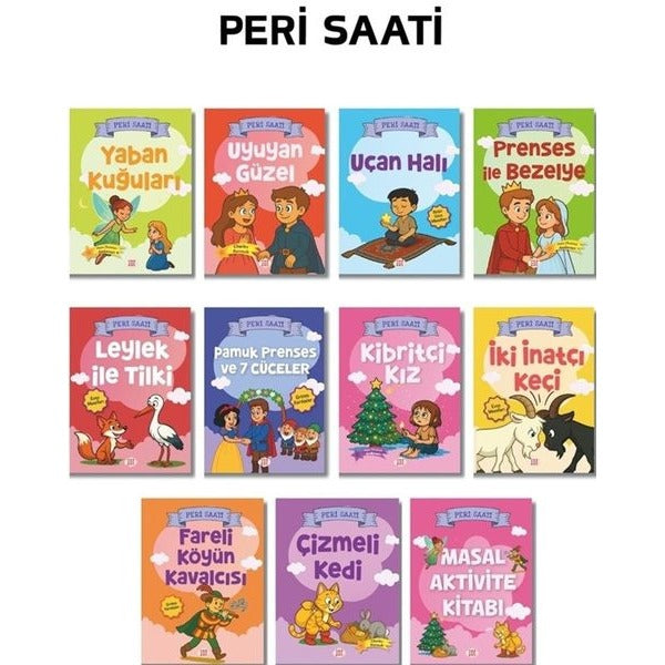 Peri Saati Serisi Seti - 10 Kitap + 1 Aktivite Takım | Dokuz Yayınları (İnce Kapak)
