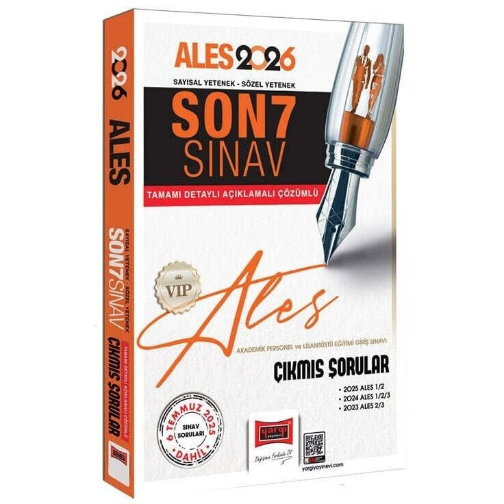 2026 ALES VİP Sayısal-Sözel Yetenek Son 7 Sınav Çıkmış Sorular (6 Temmuz Dahil)