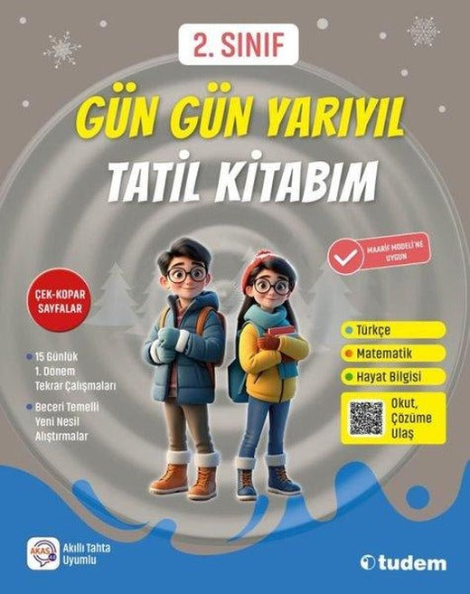 2. Sınıf Gün Gün Yarıyıl Tatil Kitabım | Tudem Yayınları - Ders Kitapları (İnce Kapak)