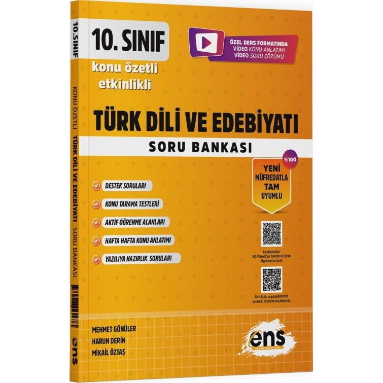 10. Sınıf Türk Dili ve Edebiyatı Etkinlikli Soru Bankası | ENS Yayınları (Ciltsiz)